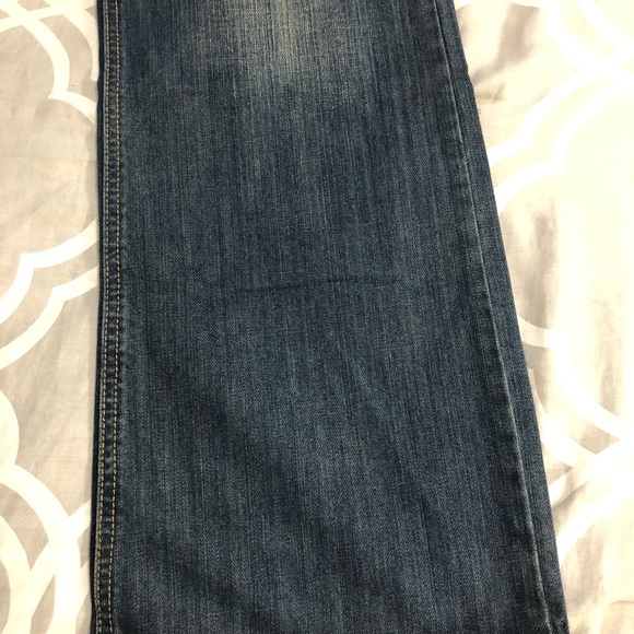 Rare Navy blue Men’s Jeans Beverly Hills Brand stone wash relaxed fit boot cut - Picture 9 of 12